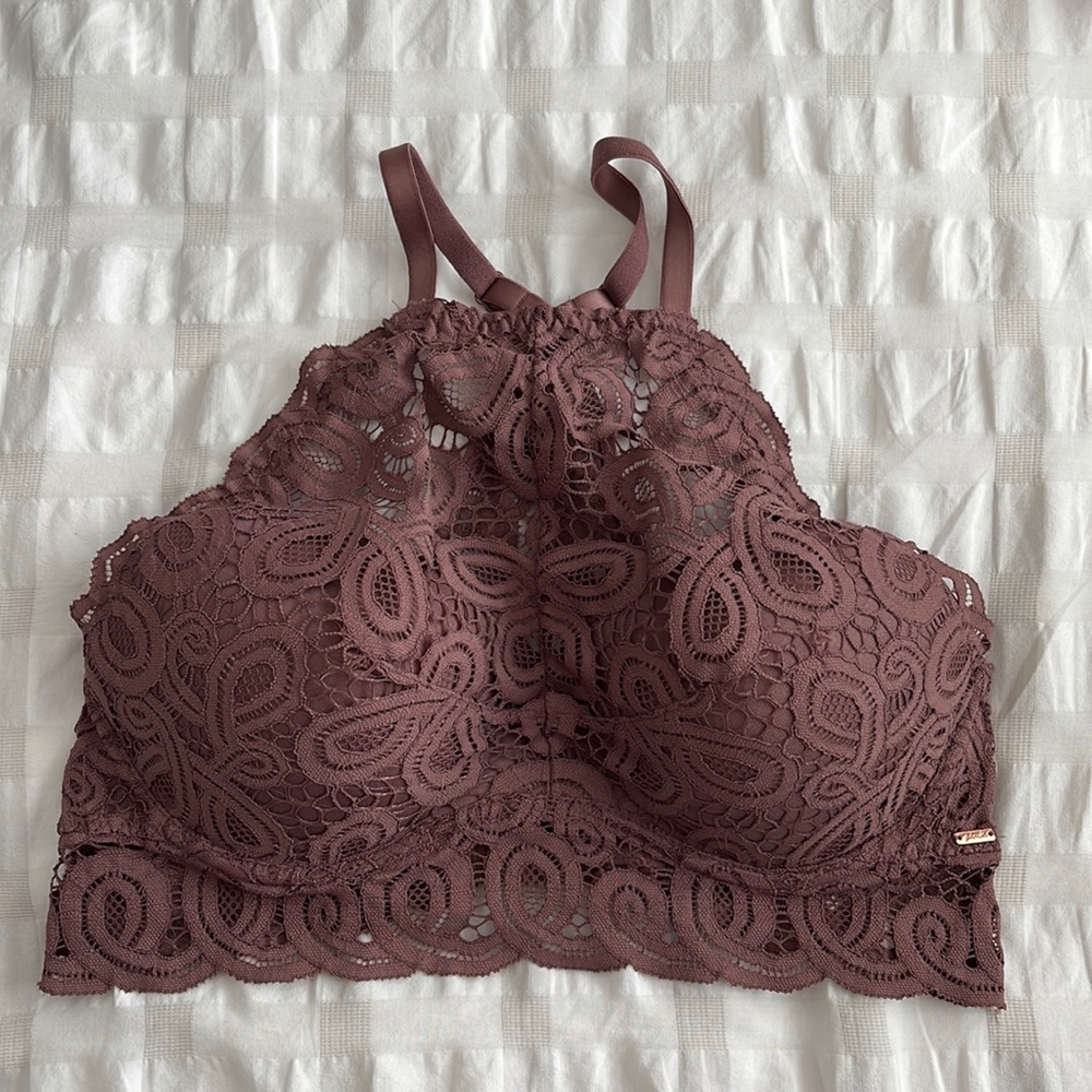 Pink Halter Bra Lace